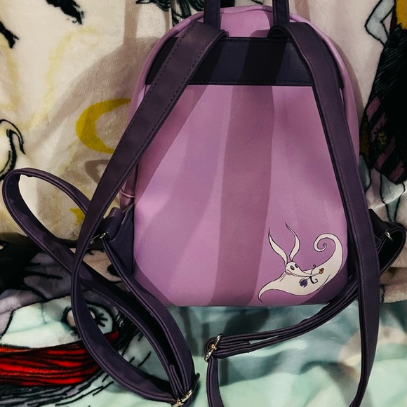 Disney Purple Backpack with Jack and Sally Design - Picture 3 of 4